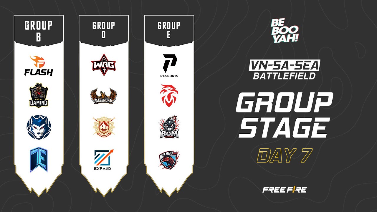 [LIVE] Groups B - D - E | Group Stage Day 7 | VN-SA-SEA Battlefield | Be Booyah!
