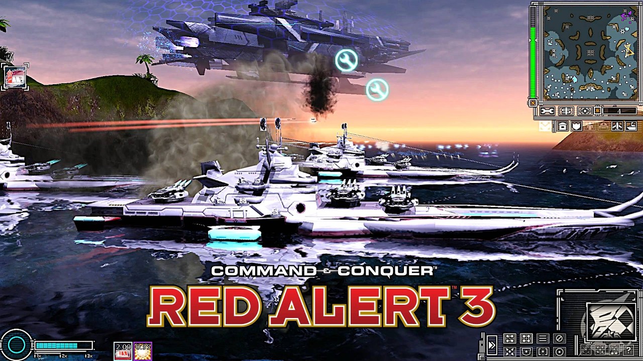 Red Alert 3 Armor Rush MOD Rising Sun Tenkei Mothership | BIG Flying MCV Mothership!!!