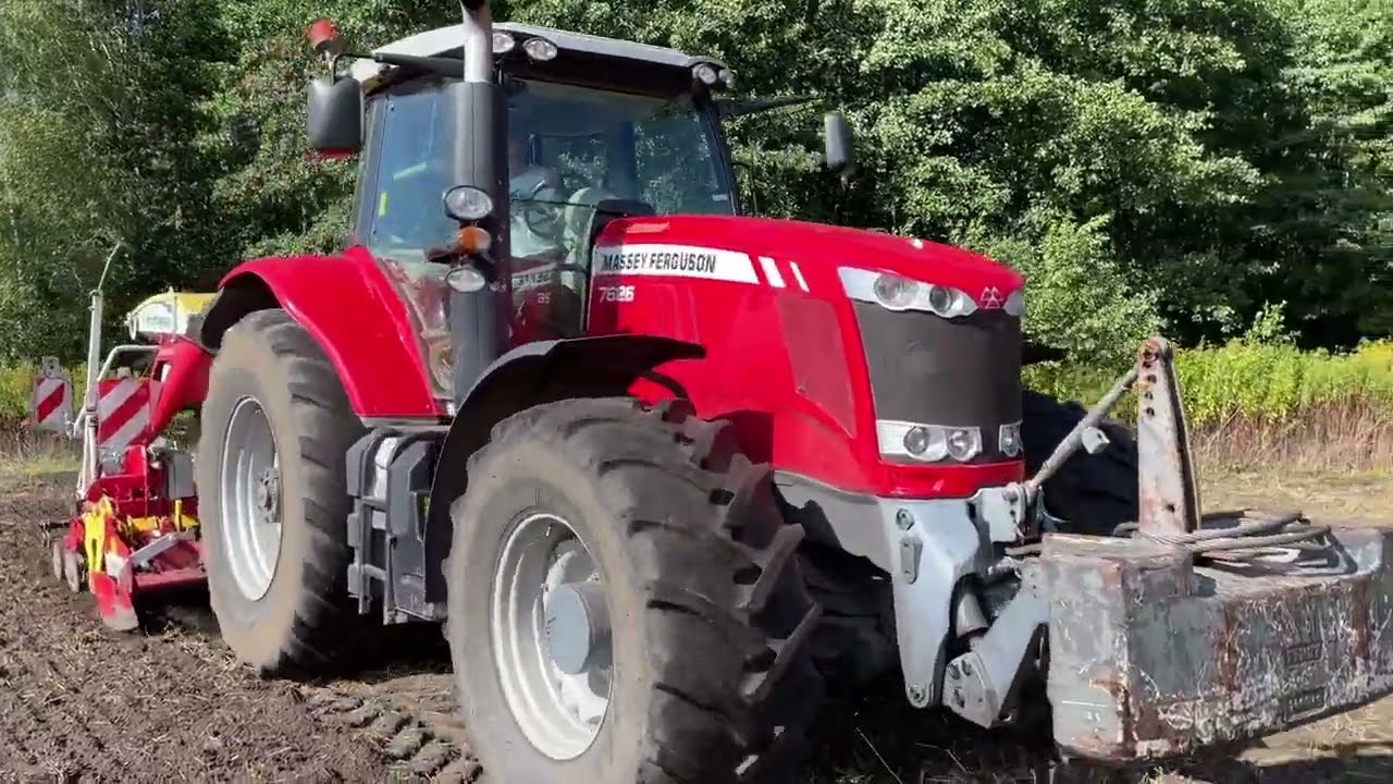 Siew żyta 2022 Massey Ferguson 7626 & Pöttinger AEROSEM 3002