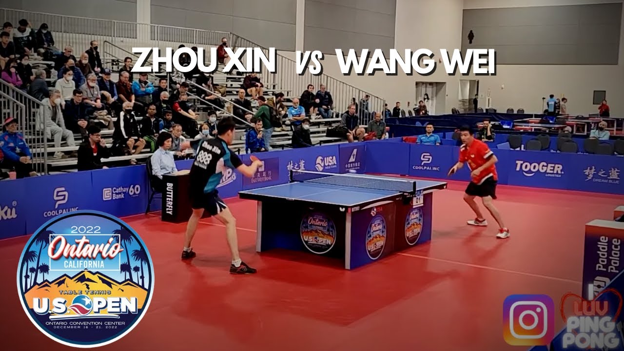 Zhou Xin vs Wang Wei (PART 1) // 2022 US OPEN TABLE TENNIS - Men's Singles Semi-final 12-20-22