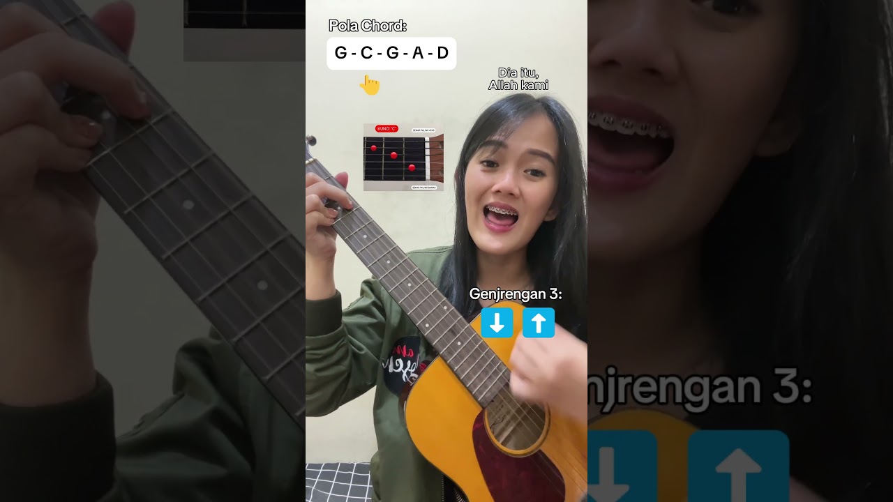 BISA GITAR DIA LAHIR UNTUK KAMI DALAM 1 MENIT Tutorial Gitar by Betania #cici1menit