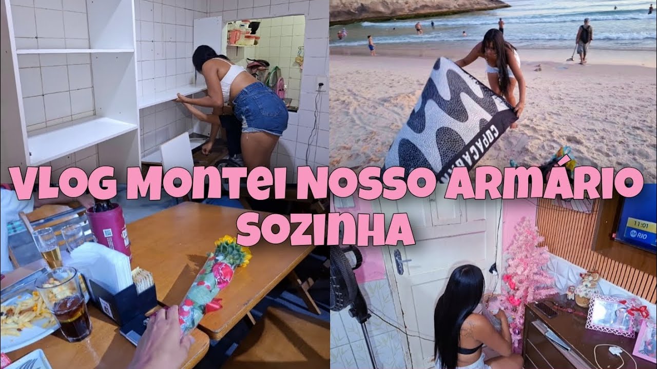 Rotina Montei Nosso Armário Sozinha♡ Fui para um Date+Ganhei flores 