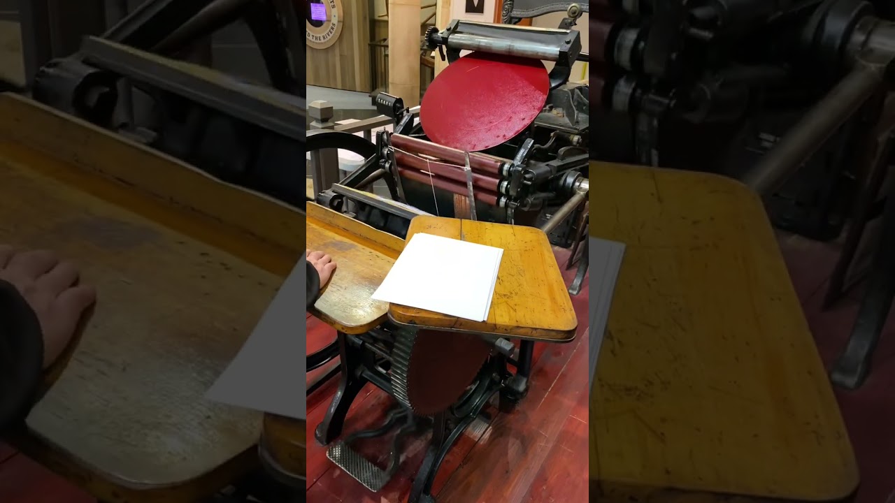 Letterpress printing the inside text of the Sacramento History Museum’s 2024 holiday card
