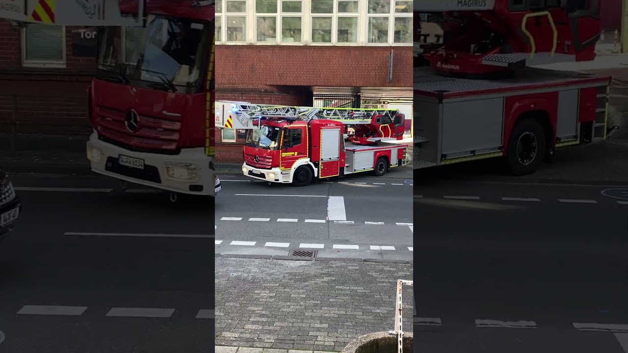 3-HLF20-01 und die Neue 3-DLK-01 mit Sore auf einsatzfahrt
