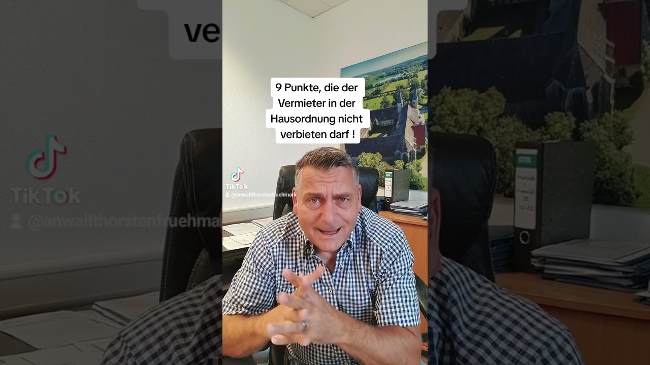 9 Punkte, die der Vermieter nicht in Hausordnung verbieten darf.