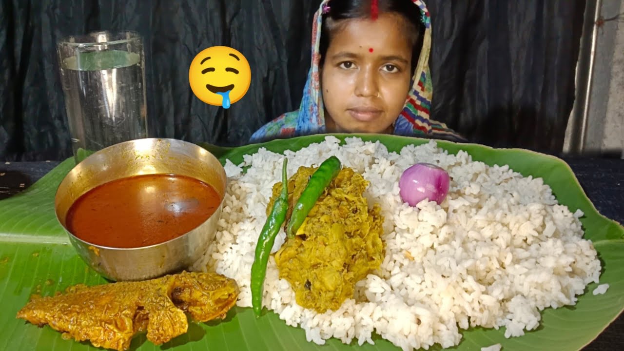 Rice, Taro Shoots and Tilapia Fish Curry | Pure Bengali Taste | গরম ভাত কচুর ডগা তেলাপিয়া মাছের ঝোল