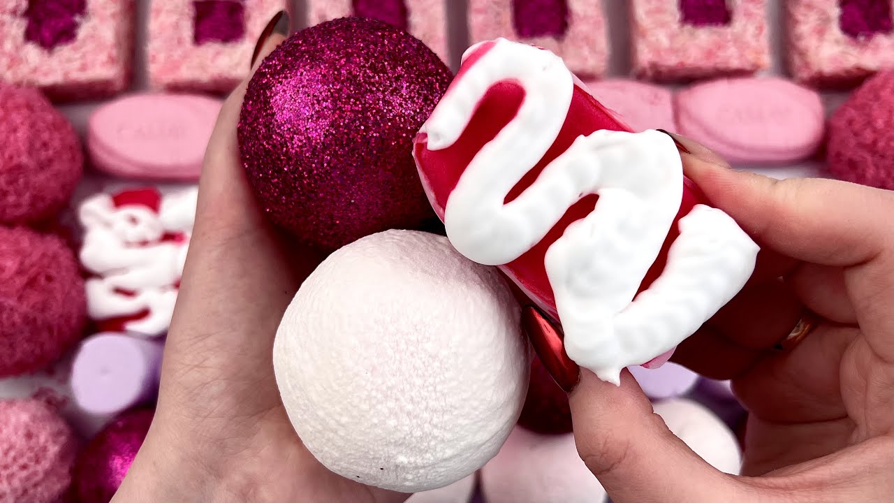 ASMR Crushing foam boxes 💗 Baking soda crunchy 🤍 Cutting soap cubes 💕 Clay cracking 💗 Soap balls