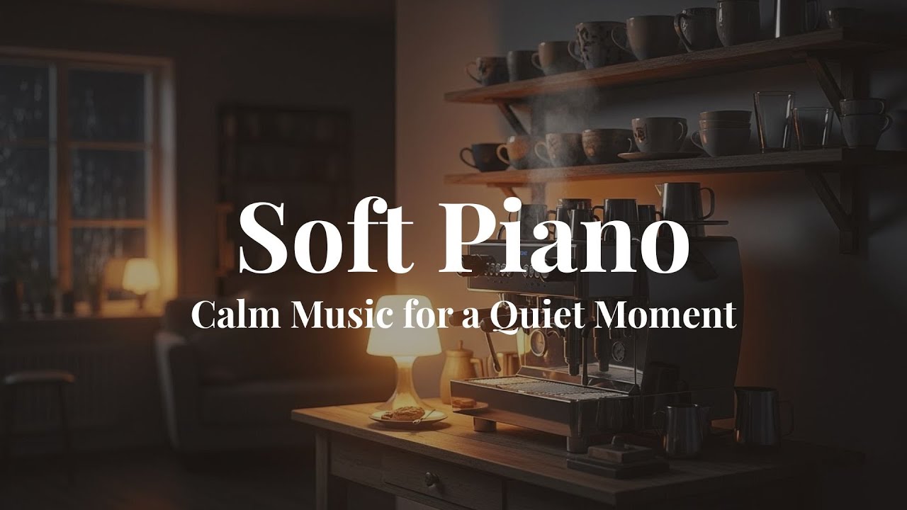 A Quiet Café on a Rainy Night | Soft Piano for Calm Focus and Rest