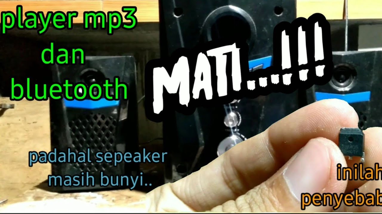 servis speaker aktif GMC kerusakan player bluetooth mati