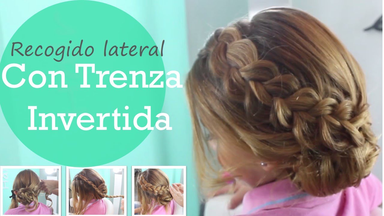 tutorial recogido con trenza / peinado fácil con trenza