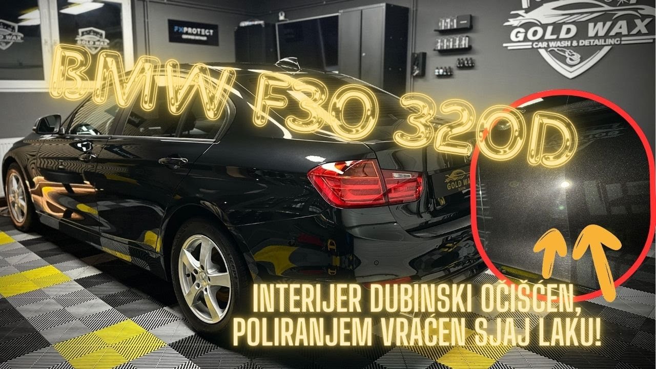 BMW 320d F30 - kompletan detailing tretman, poliranje i dubinsko ciscenje interijera