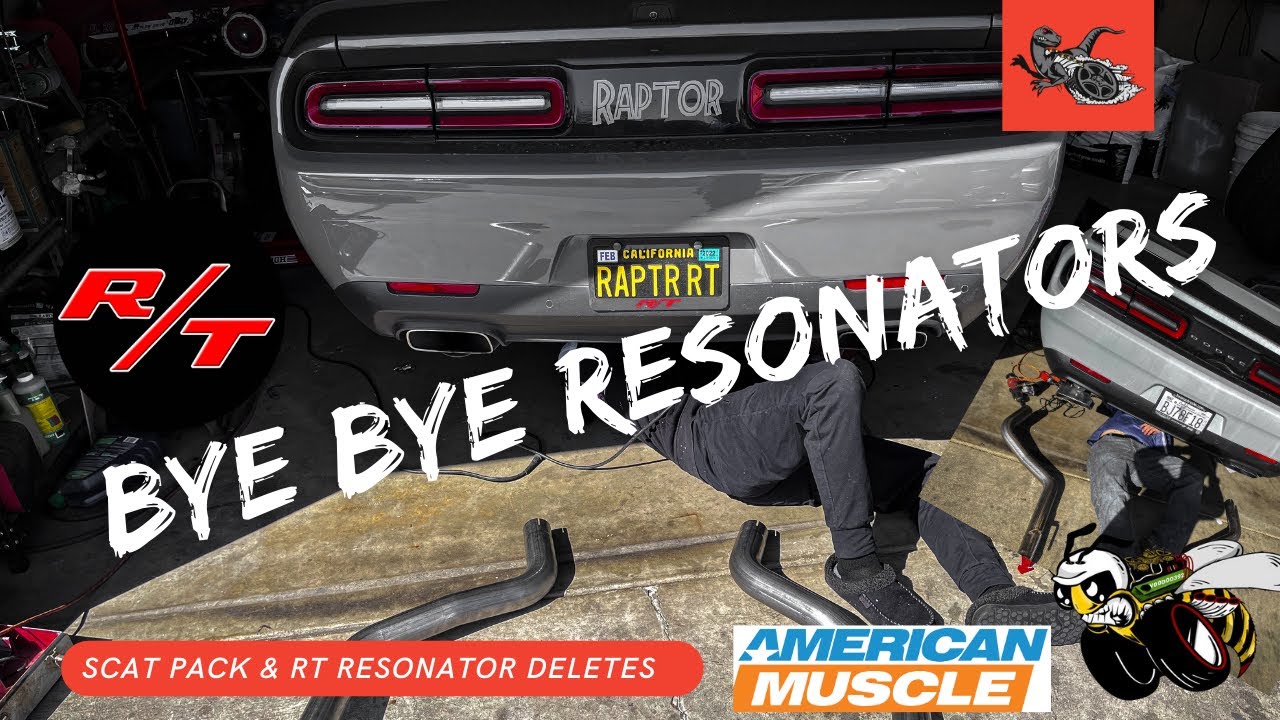 Dodge Challenger Scatpack & RT Resonator delete easy [install] #resonatordelete #scatpack #rt