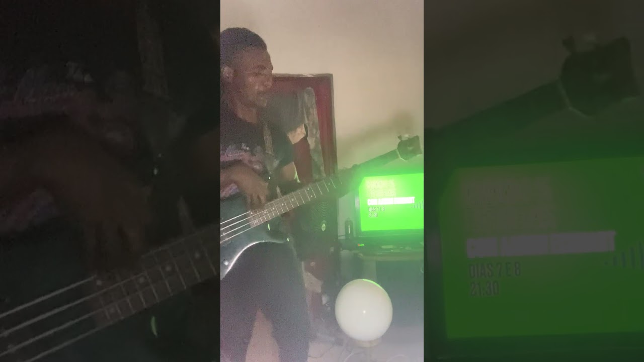 Practicing on my bass guitar