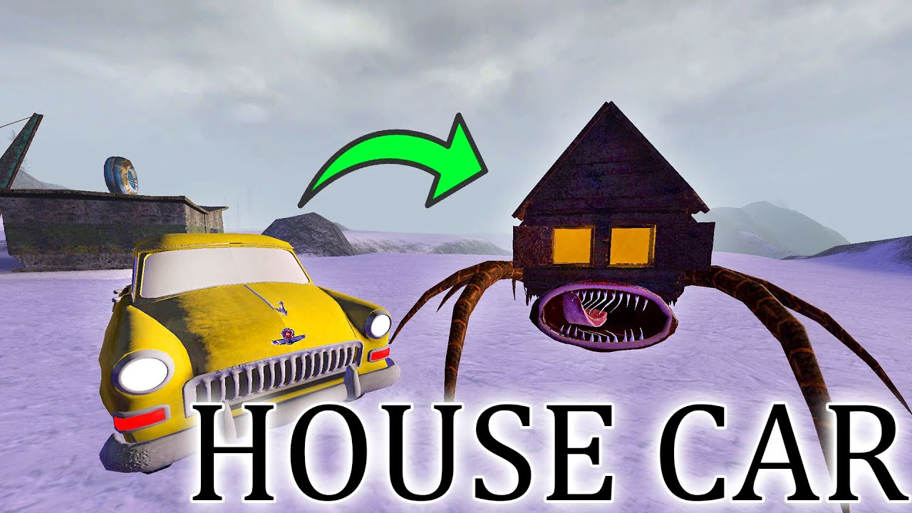 CAR (nomal) Character transformation (non-violent) CAR HOUSE HEAD MOD REVIEW in garry's mod