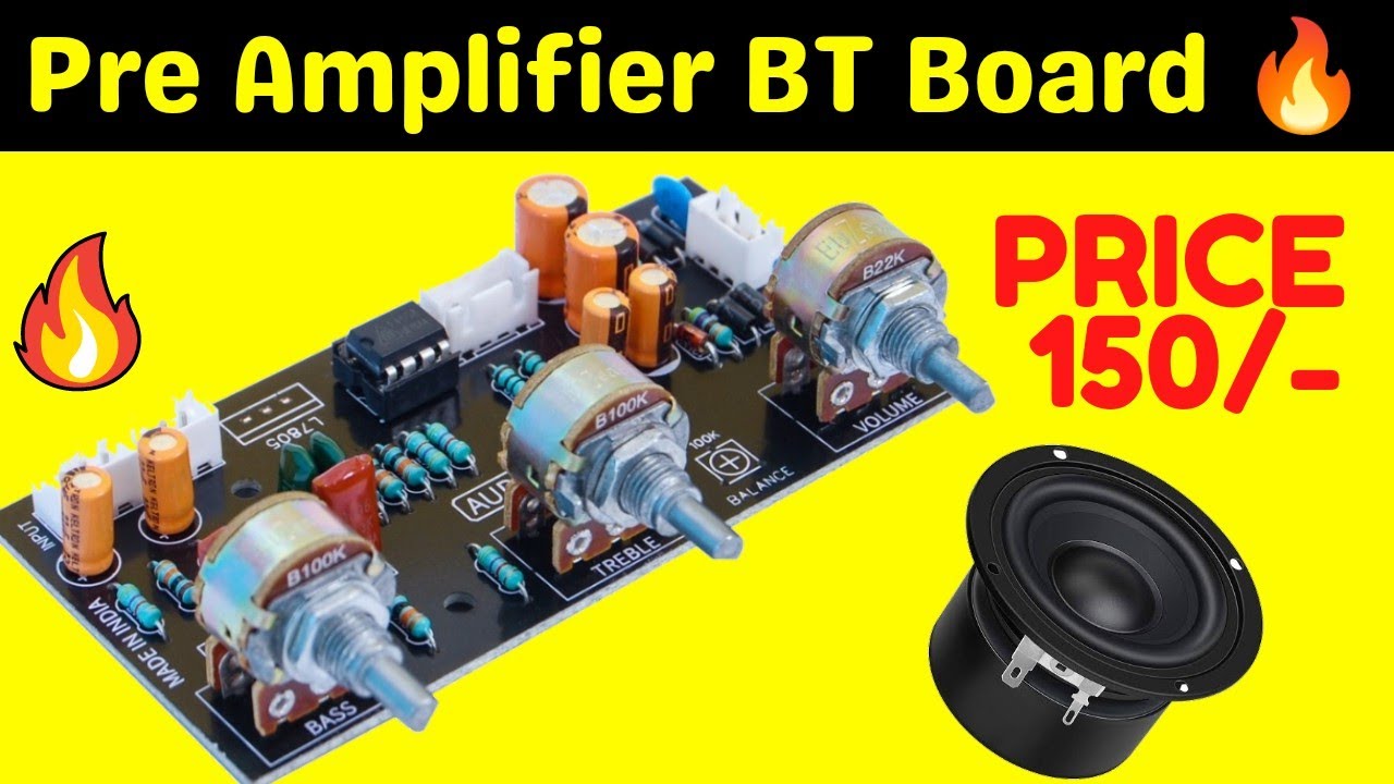 Pre-Amplifier Board Unboxing | BT Board | With Gain Control 😱|| By TAH Electronics.