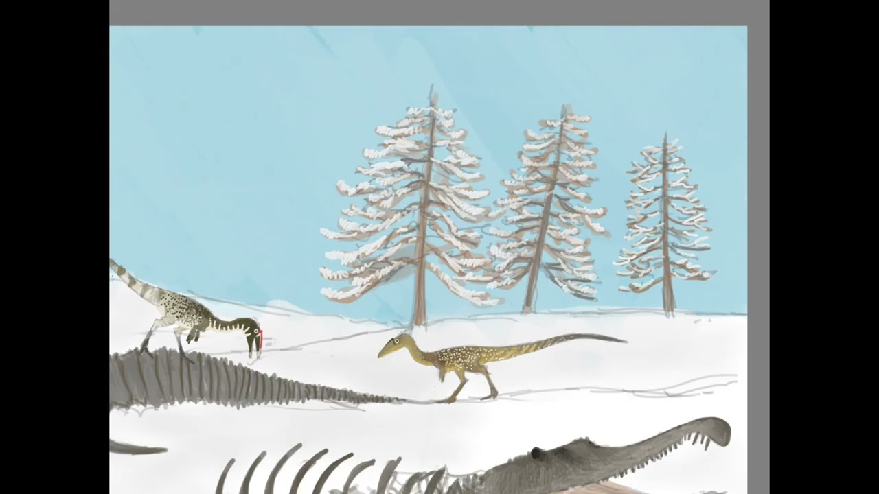 Surviving the Triassic Volcanic Winter - WIP Speedpaint pt 2 