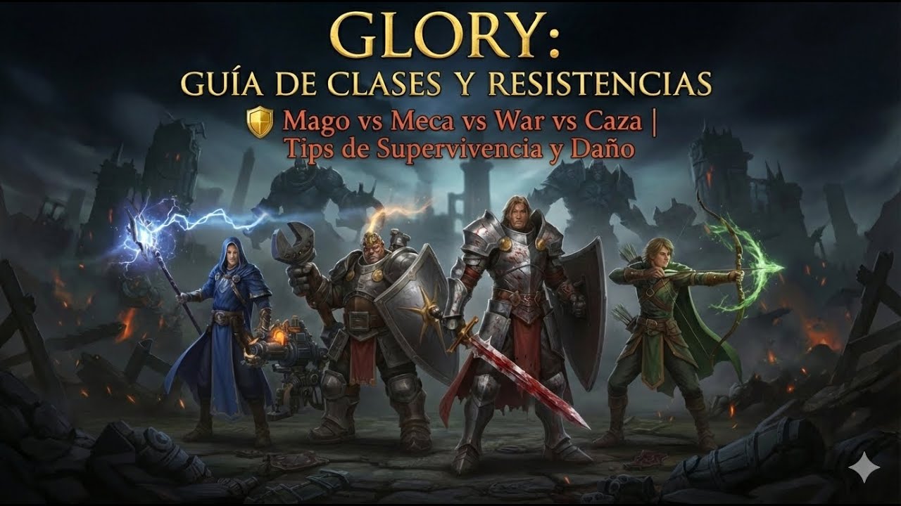 GLORY GUÍA DE CLASES Y RESISTENCIAS | Mago vs Meca vs War vs Caza | Tips de Supervivencia y Daño DSO