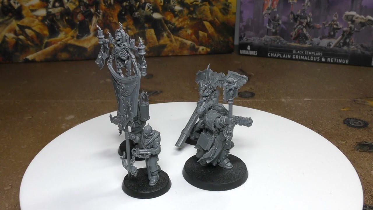 Black Templars - Chaplain Grimaldus & Retinue - Review (WH40K)