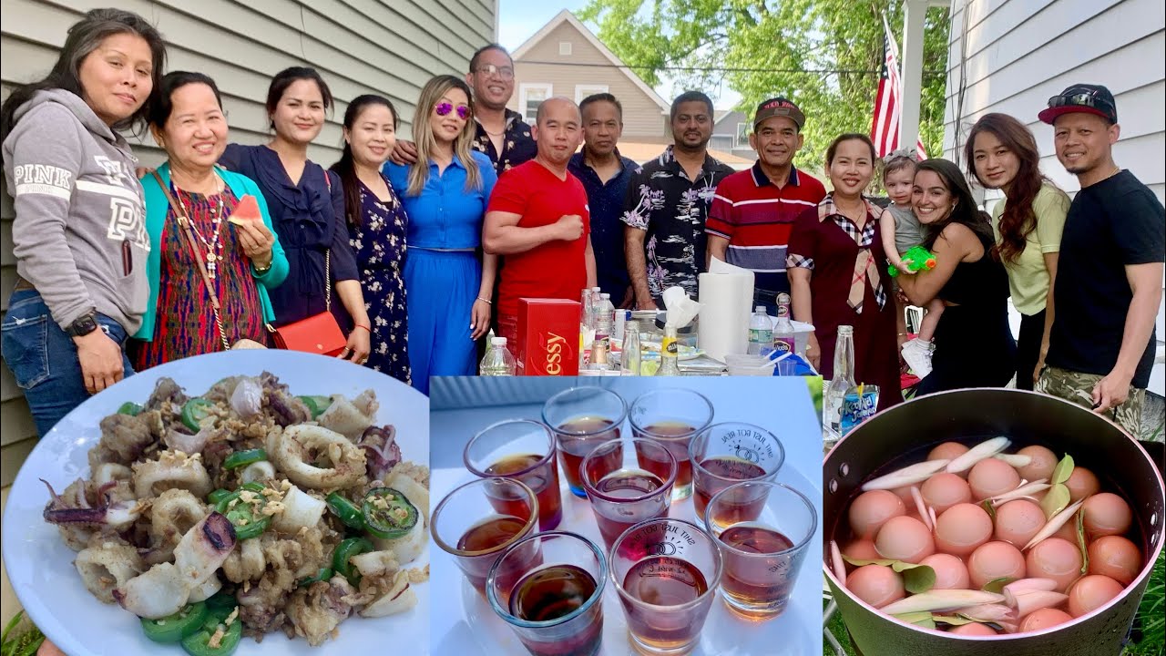 បងប្អូនមកពីស្រុកខ្មែរមកលេង។ My sister comes to visit us.