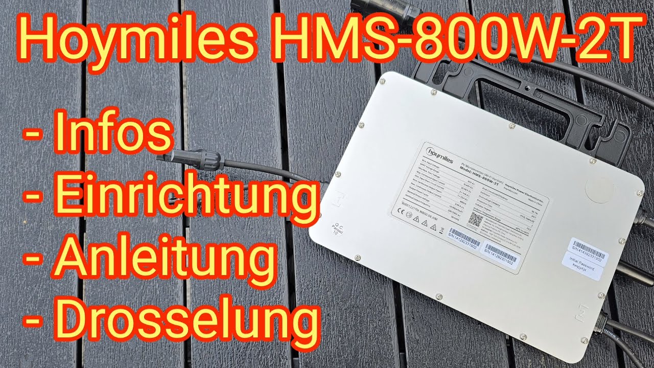 Hoymiles HMS-800W-2T: Infos, Einrichtung, Anleitung & Tipps, Wechselrichter für Balkonkraftwerke