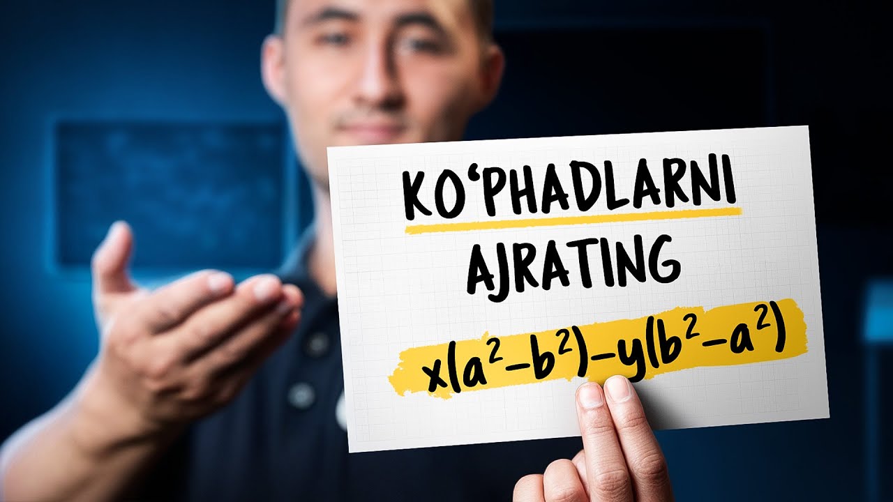 Ko‘phadni ko‘paytuvchilarga ajratish | 7-sinf Algebra #13