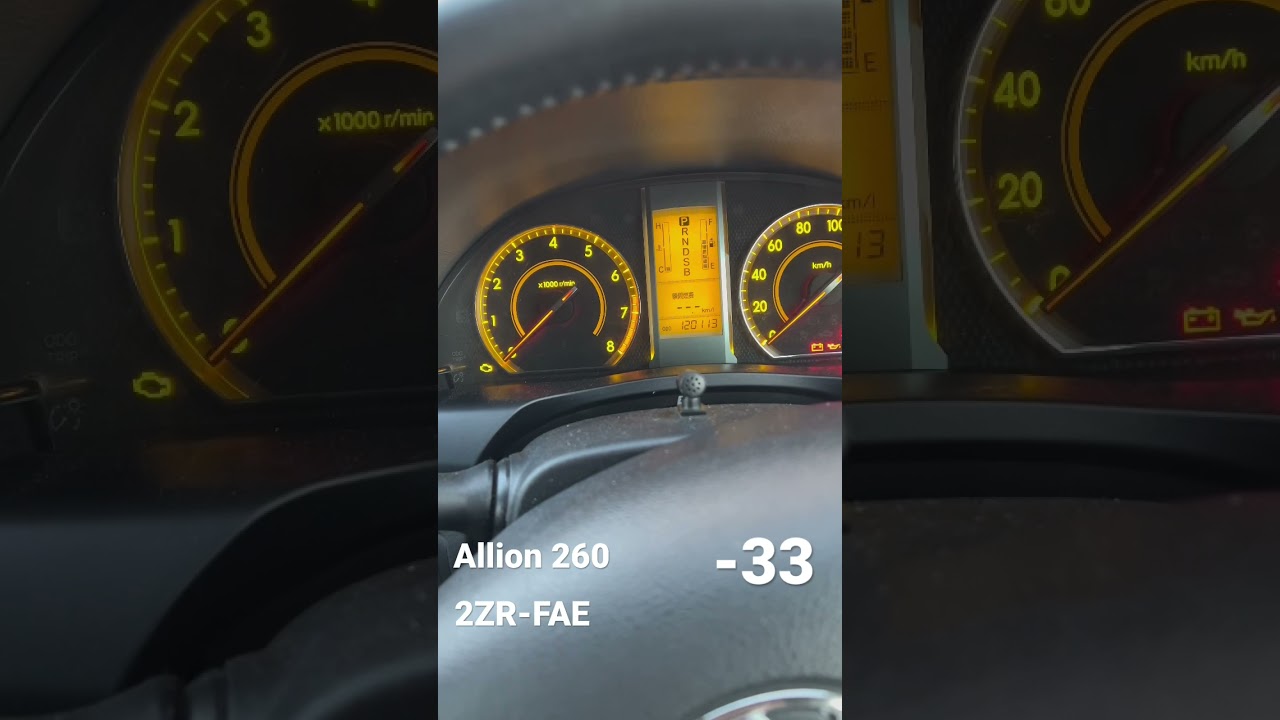Запуск двигателя Toyota Allion 260, 1.8 2ZR-FAE, после ночного простоя, на улице -33..34