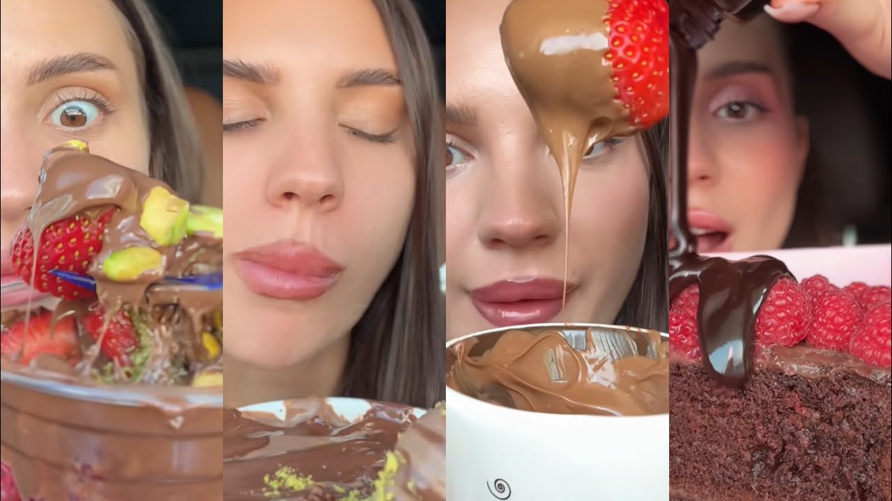 10,000 SUBSCRIBERS special chocolate mukbang compilation 🍫