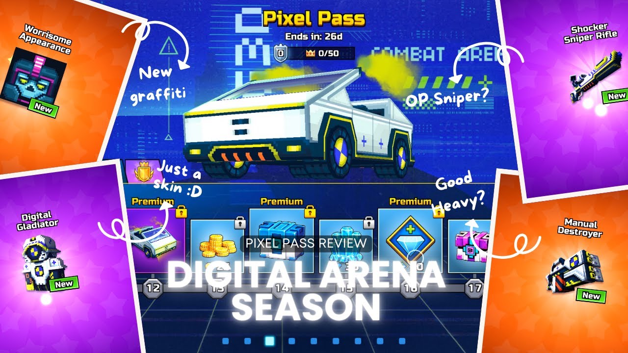 Digital Arena Season Pixel Pass | Обзор снайперских винтовок Destroyer и Shocker с ручным управле...