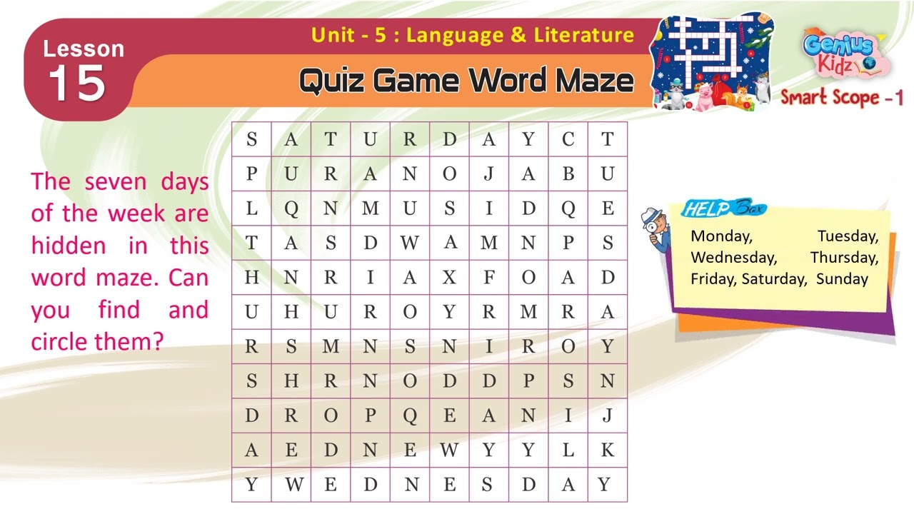 15-Quiz Game Word Maze | Smart Scope-1 | General Knowledge | Genius Kidz | School Learning
