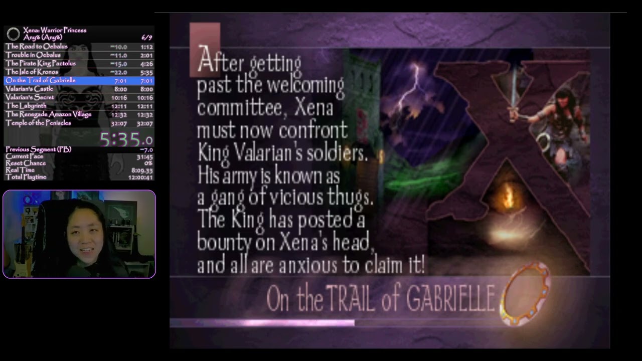 Xena Any% PB 11.5.2022 31:37 - Xena: Warrior Princess - From Twitch - 11/05/2022