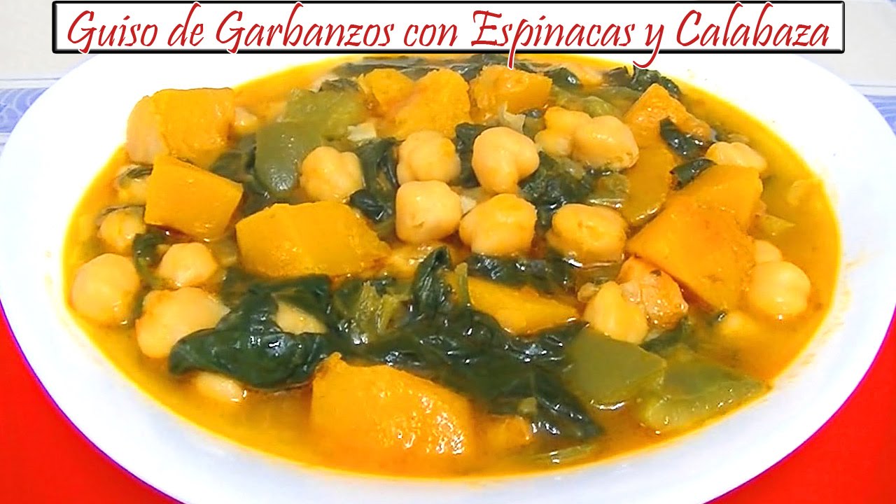 Guiso de Garbanzos con Espinacas y Calabaza | Receta de Cocina en Familia