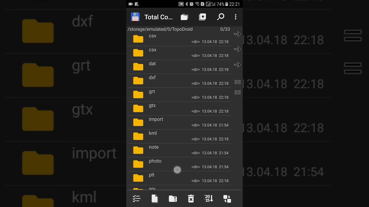 Структура каталогов TopoDroid v5