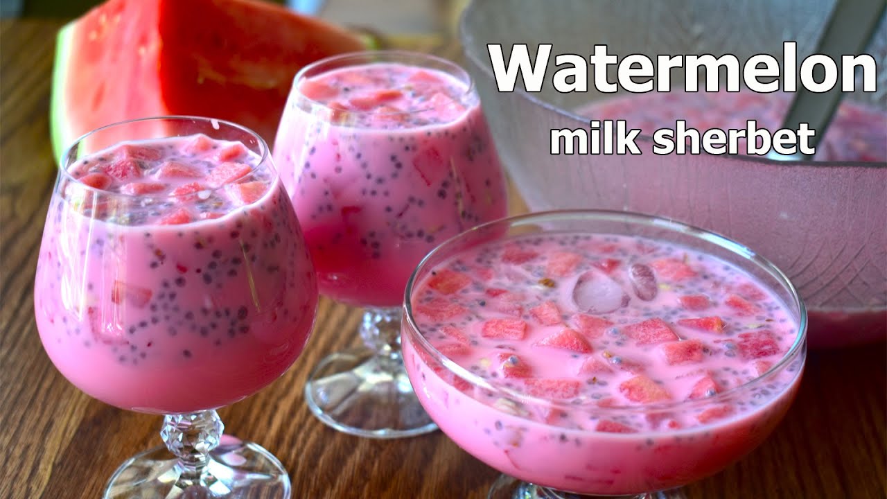 Watermelon Milk Sherbet Recipe | Easy Summer Drink Recipe | Refreshing Drink Recipe
