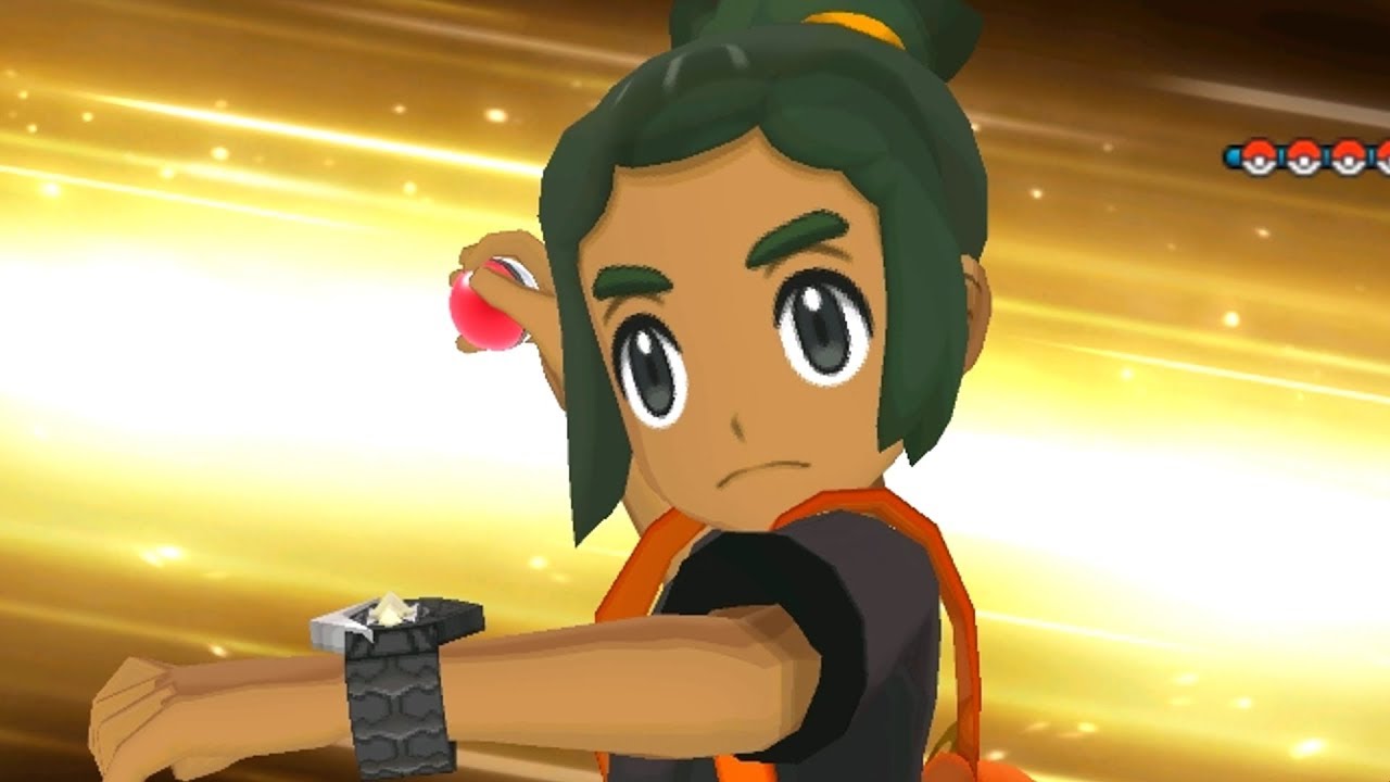 Pokemon Ultra  Sun & Ultra Moon - Champion Hau Battle & Ending