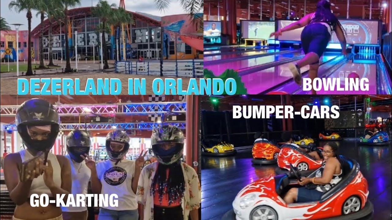 ORLANDO VLOG: GO KARTS| BOWLING +BUMPER CARS IN DEZERLAND |People's Digest