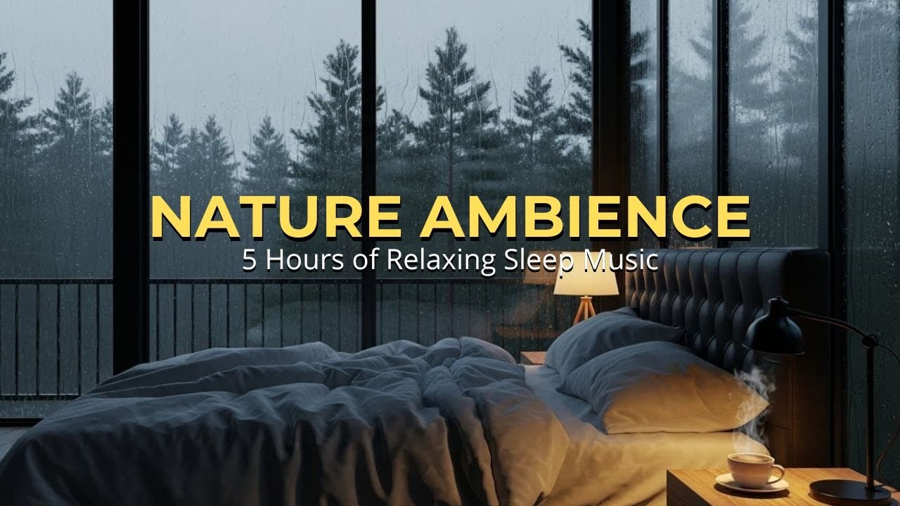 Nature Ambience | Relaxing Sleep Music | Rain Sounds for Sleeping | Cozy Bedroom Ambience | Rainning