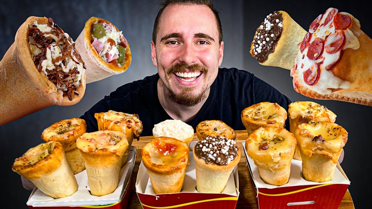 PIZZA CONE SUPER RECHEADA - Pedi o cardapio inteiro da pizzaria nova do inscrito /Gaba\
