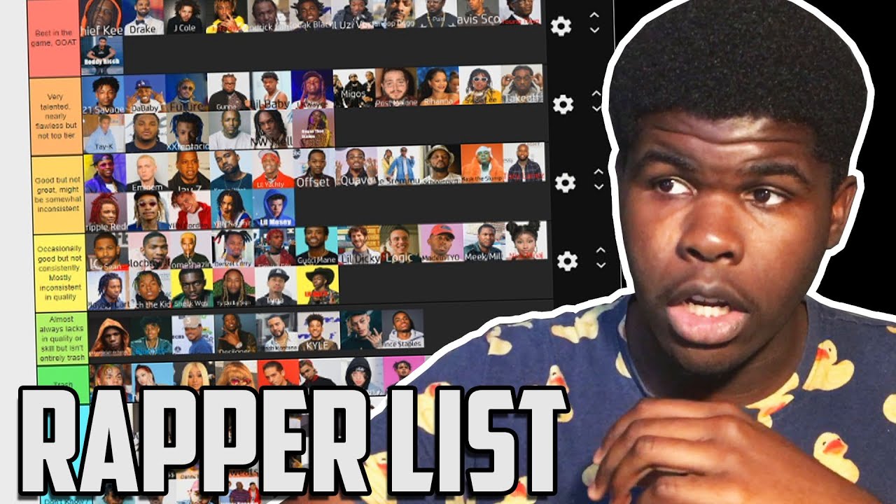 RANKING THE BEST RAPPERS (Rapper Tier List)