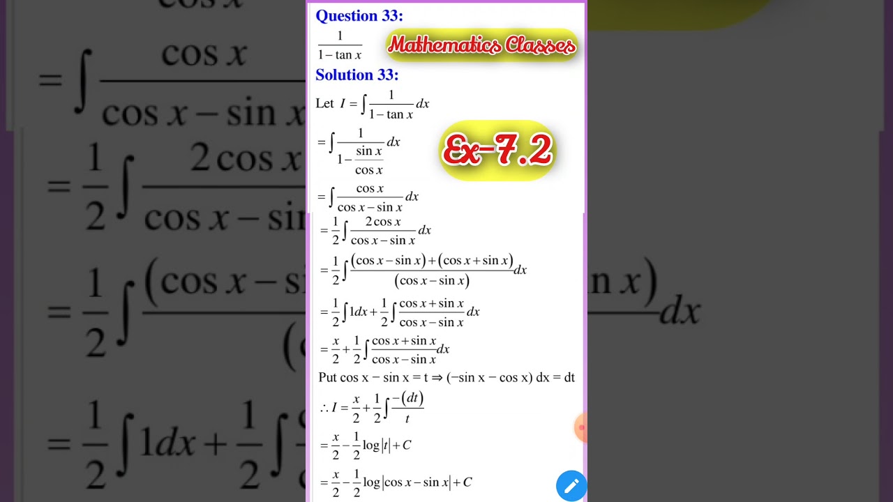 ♂️Class-12🥇Ex-7.2🙋Q.no-33 NCERT #ShortVideo.