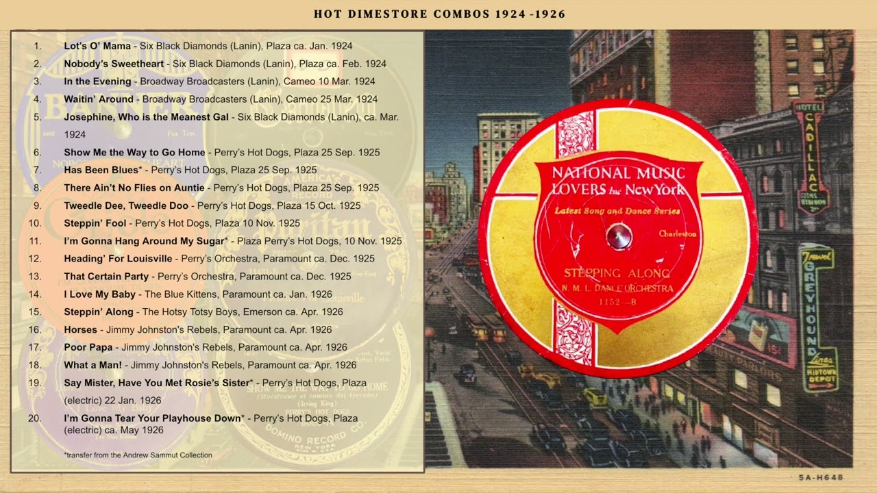 Hot Dimestore Combos (1924-1926): Bill Perry, Sam Lanin, Harry Reser, etc.