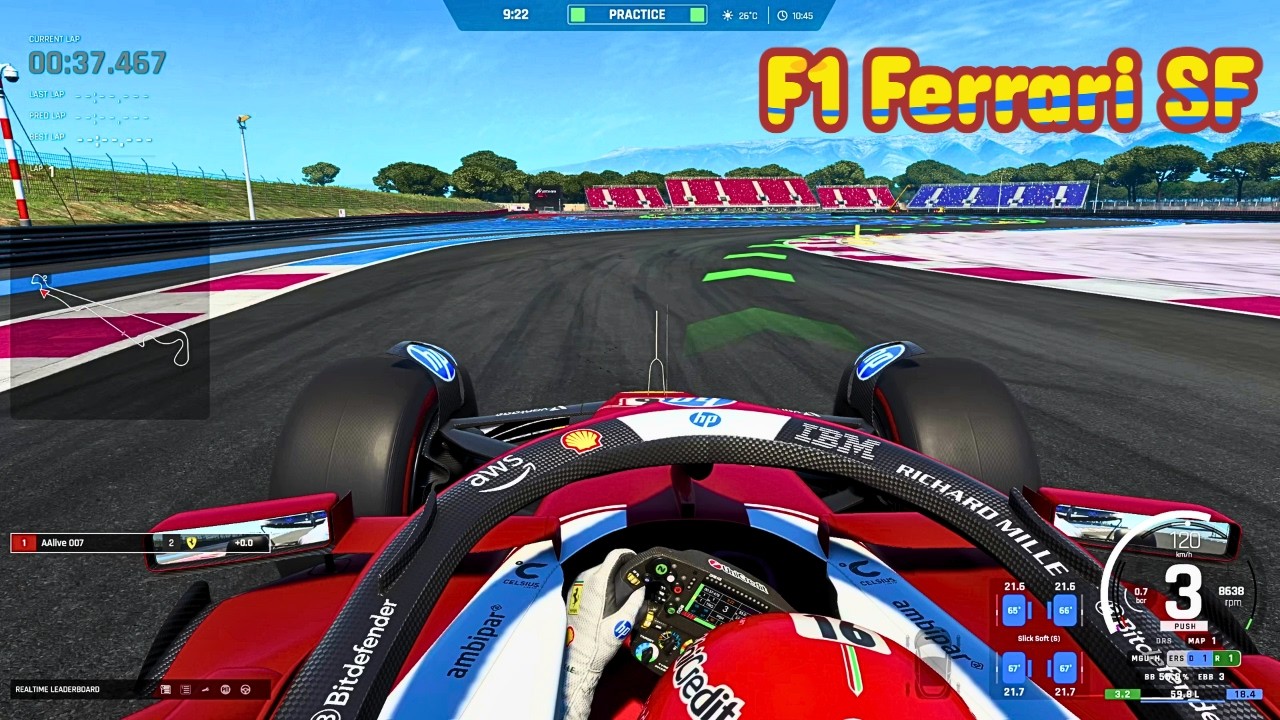 F1 25 Ferrari SF-25 on Paul Ricord Layout | Assetto Corsa Evo | Steering Wheel Gamelplay