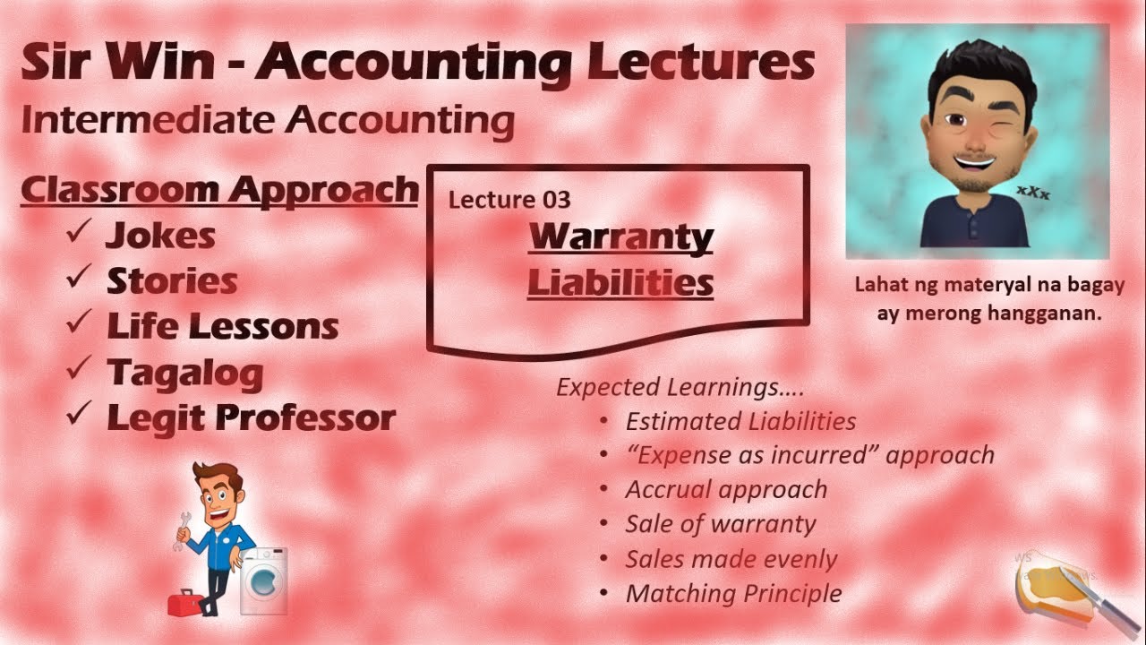 Lecture 03: Warranty Liability. Estimated Liability. [Intermediate Accounting]