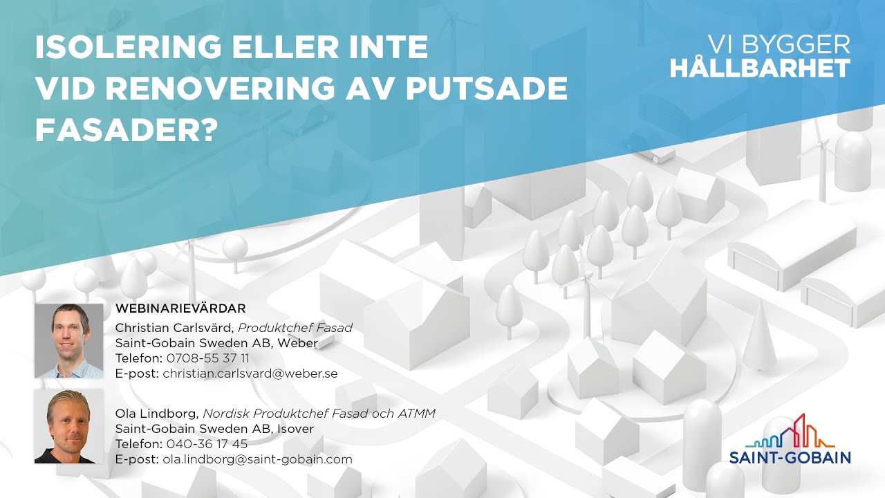 Webinarium: Isolering eller inte vid renovering av putsade fasader?
