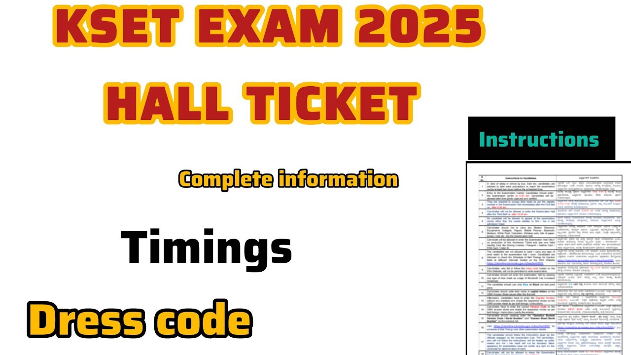 KSET Exam 2025 Hall ticket download | How to download KSET exam Hall ticket 2025 | #kset #2025 
