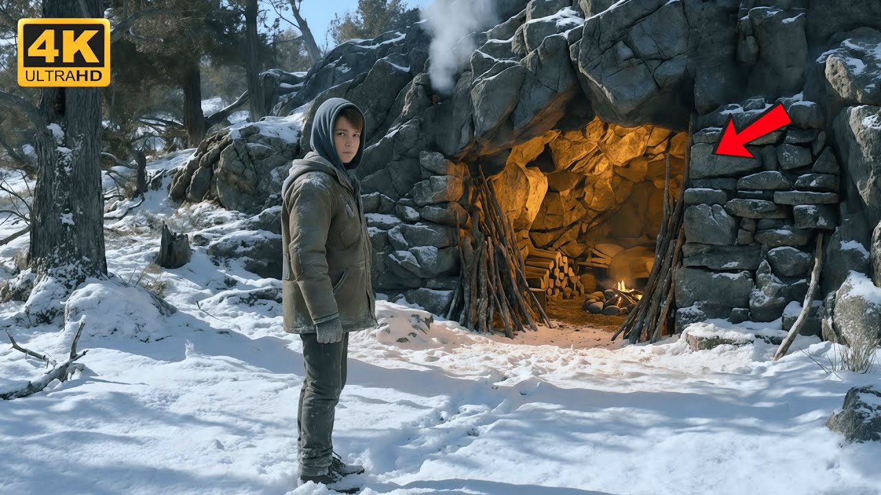 Running From An Abusive Orphanage, A Boy Finds Refuge In A Cave And Survives A Winter Storm