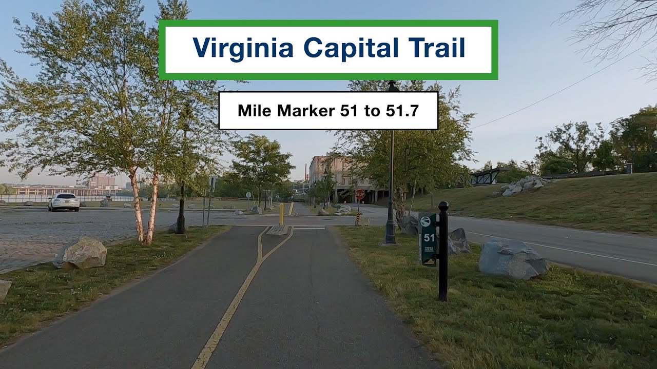 Virginia Capital Trail - Cycling from Mile Marker 51 to Mile Marker 51.7