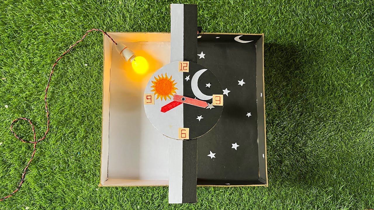 Day and night working model school project | science project | Black pulse |