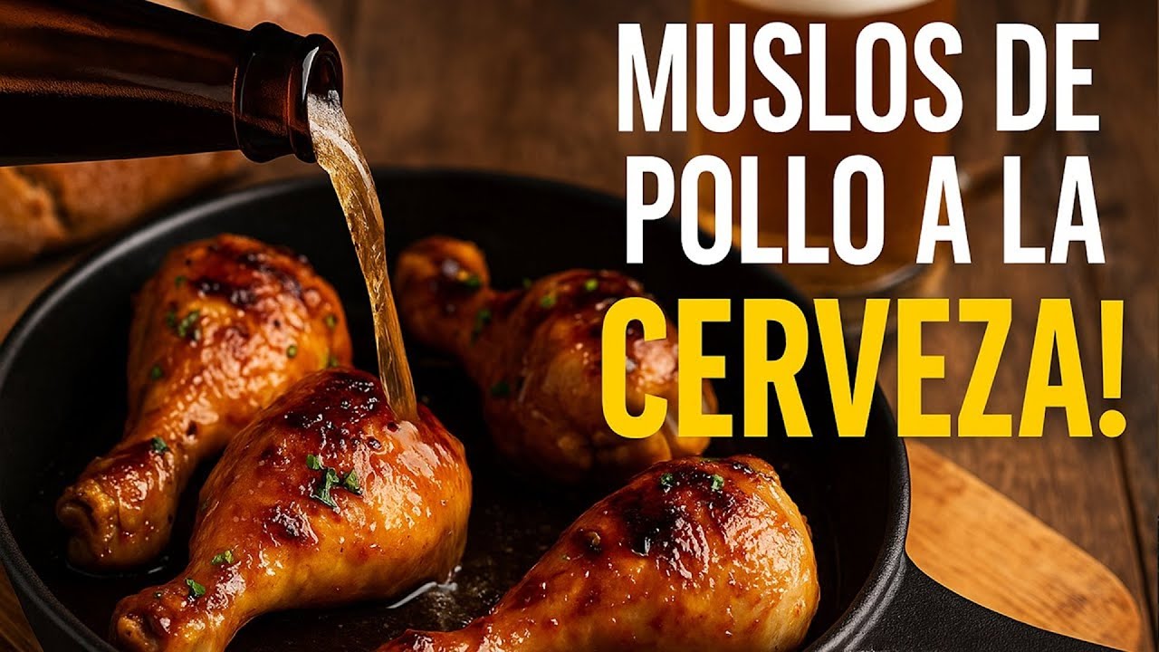 MUSLOS DE POLLO A LA CERVEZA