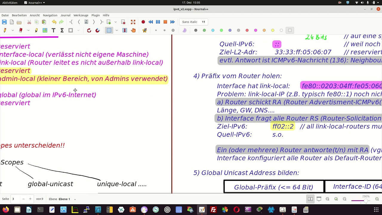 IPv6-Wireshark-Analyse zu Autoconfiguration (nur in eigene Netze erlaubt) - LF9 und LF11b
