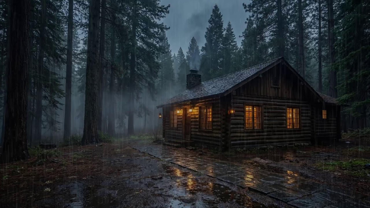 Calming Rain Sounds for Restful Sleep 🌲 | Night Nature Ambience to Ease Stress & Study